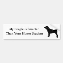 My Beagle is Smarter Than Your Honour Student Bumper Stickers