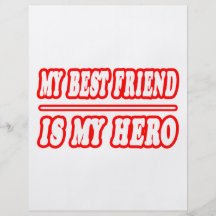 My Best Friend Is My Hero Personalised Flyer