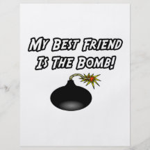 My Best Friend Is The Bomb Personalised Flyer