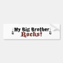 My Big Brother Rocks Bumper Sticker
