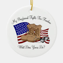 My Boyfriend Fights For Freedom Ornament