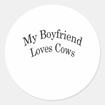 My Boyfriends Loves Cows Sticker