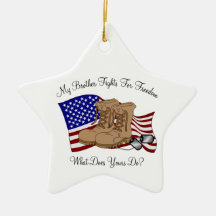 My Brother Fights For Freedom Christmas Ornaments