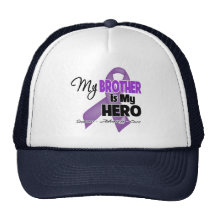 My Brother is My Hero - Purple Ribbon Trucker Hats