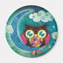 My Crescent Owl Refrigerator Magnets