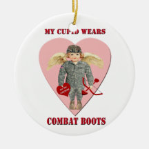 My Cupid Wears Combat Boots Ornament