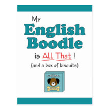 My English Boodle is All That! Postcard