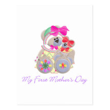 My First Mother's Day (bear) Postcard