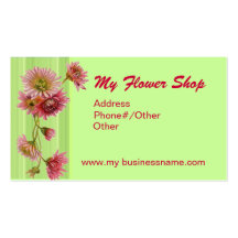 MY FLOWER SHOP by SHARON SHARPE Business Card Templates