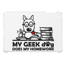 My geek dog does my homework