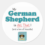 My German Shepherd is All That! Round Stickers