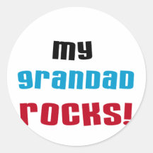 My Grandad Rocks T-shirts and Gifts Round Sticker