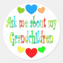 My Grandchildren Round Stickers