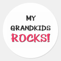 My Grandkids Rocks Round Sticker