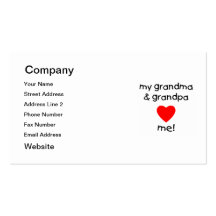 my grandma & grandpa love me business card template