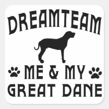 My Great Dane Dog Square Stickers