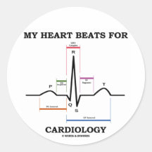 My Heart Beats For Cardiology (Sinus Rhythm) Sticker