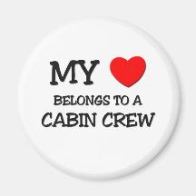 My Heart Belongs To A CABIN CREW Refrigerator Magnet