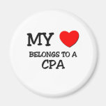 My Heart Belongs To A CPA Fridge Magnets