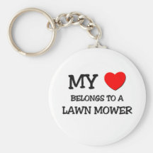 My Heart Belongs To A LAWN MOWER Keychain
