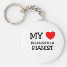 My Heart Belongs To A PIANIST Key Chains