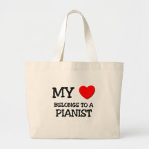 My Heart Belongs To A PIANIST Tote Bag