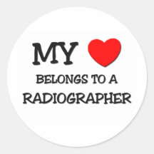 My Heart Belongs To A RADIOGRAPHER Sticker
