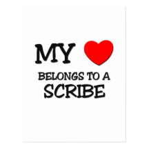 My Heart Belongs To A SCRIBE Post Cards