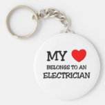 My Heart Belongs To An ELECTRICIAN Key Chain