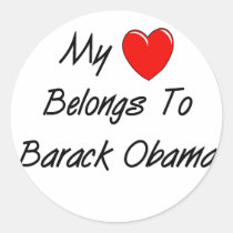 My Heart Belongs To Barack Obama stickers