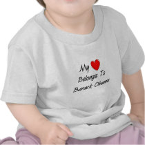 My Heart Belongs To Barack Obama t-shirts