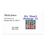My Heart Belongs To Bingo Business Cards