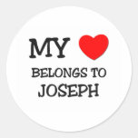 My Heart Belongs to Joseph Round Sticker