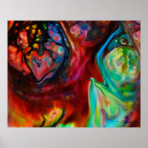 My Heart Bursts Mixed Media Artwork by ~Karrilee~ Poster