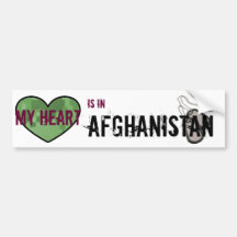 My Heart is in Afghanistan Bumper Sticker