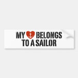 My Heart Sailor Bumper Sticker