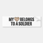 My Heart Soldier Bumper Stickers