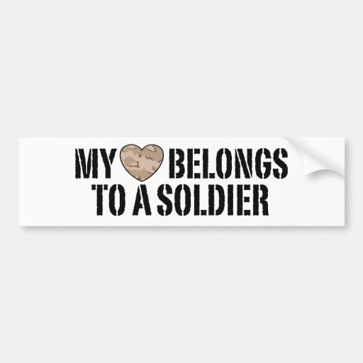 My Heart Soldier Bumper Stickers