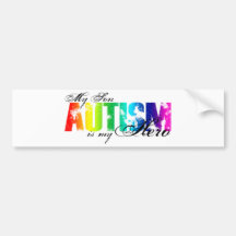 My Hero  My Son - Autism Bumper Stickers