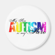 My Hero  My Son - Autism Refrigerator Magnets
