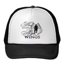 My Hero Wears Angel Wings Trucker Hat
