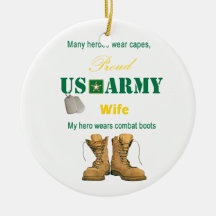 My Hero Wears Combat Boots Ornament