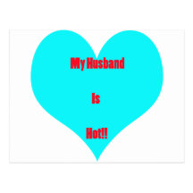 My Husband Is Hot Postcards