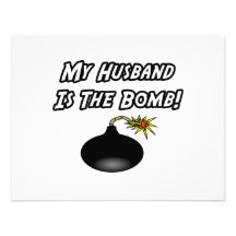 My Husband Is The Bomb Personalized Invites