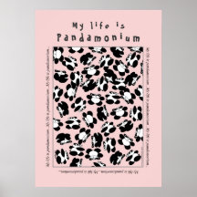 My life is panda-monium print