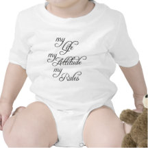 my Life, my Attitude, my Rules Baby Strampelanzug