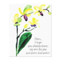 My Love Grows and Grows Stretched Canvas Print