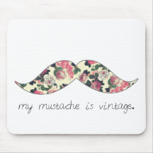 my moustache is vintage mousepad