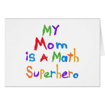 My Mum Math Superhero T-shirts and Gifts Card