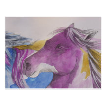 My Mustang Portrait in Pastels Post Cards